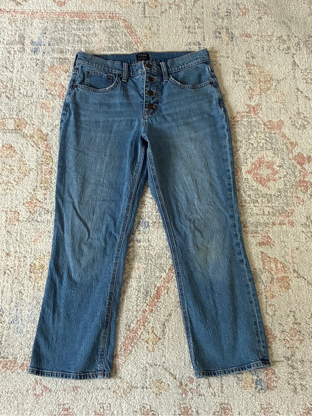 J.Crew Button-Fly Crop Flare Jeans-Size 28
